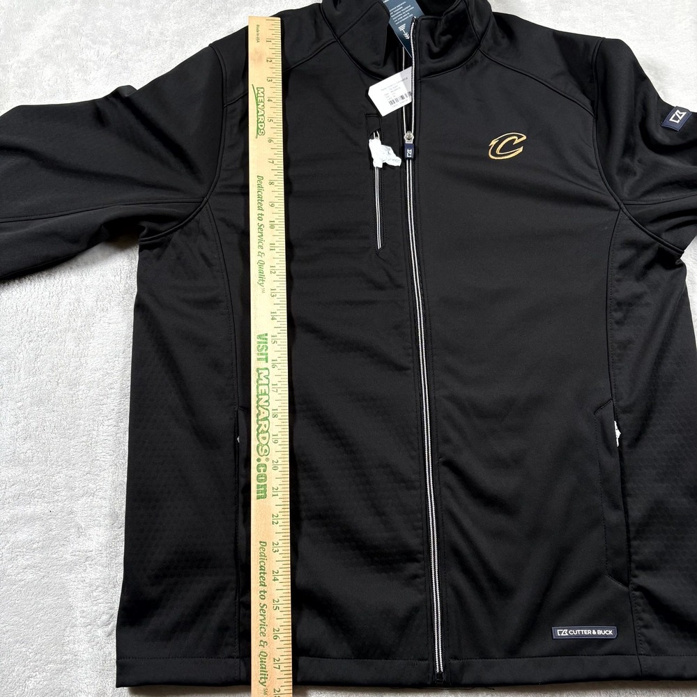Cutter & Buck Evoke Softshell Full Zip‎ Jacket Mens L Black Cleveland Cavaliers - Picture 8 of 9